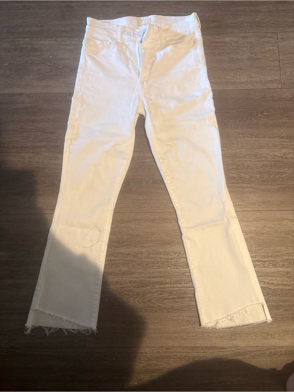 Women’s  White Straight-Leg Jeans